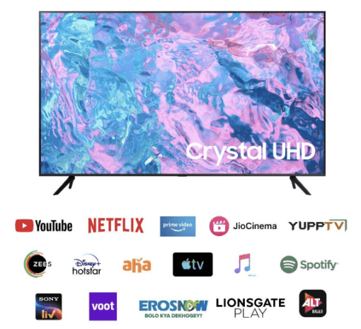 Samsung CU7700 55 inch Ultra HD 4K Smart LED TV (UA55CU7700KLXL) - Image 2